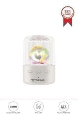 Bluetooth Hoparlör Rgb Işıklı Kablosuz Hoparlör D73 Beyaz