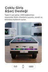 Torima Bluetooth Hoparlör Retro Araba CyberTruck Tasarımlı Rgb Işıklı TWS USB 15W Speaker D68 Siyah