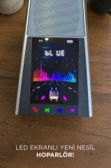 Bluetooth Hoparlör Retro Araba CyberTruck Tasarımlı Rgb Işıklı TWS USB 15W Speaker D68 Siyah