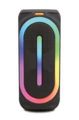 Bluetooth Hoparlör Rgb Işıklı Mikrofonlu 50W Kablosuz Speaker D63 Siyah