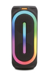 Bluetooth Hoparlör Rgb Işıklı Mikrofonlu 50W Kablosuz Speaker D63 Siyah