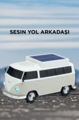 Torima D70 Bej Vosvos Tasarımlı Solar Şarjlı Bluetooth Hoparlör 5W Güçlü Ses