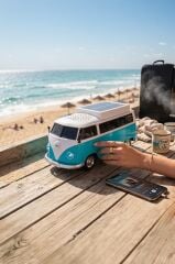 Bluetooth Hoparlör Retro Araba Vosvos Tasarımlı Solar Şarjlı Speaker D70 Yeşil
