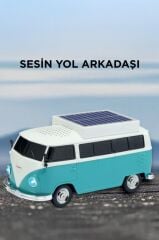 Torima D70 Yeşil Vosvos Tasarımlı Solar Şarjlı Bluetooth Hoparlör 5W Güçlü Ses