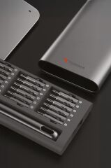 Manyetik Tornavida Seti 48 Parça Hassas Tamir İçin Alüminyum Kasa Tornavida TTS02 Gri