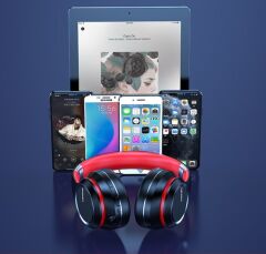 Lenovo Bluetooth Kulaklık Kulak Üstü Kablosuz Kulaklık HD200 Siyah
