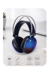 Bluetooth Kulaklık Kulak Üstü Rgb Işıklı Kablosuz Kulaklık HD40 Siyah