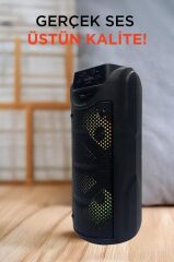 Bluetooth Hoparlör Rgb Işıklı Taşınabilir Parti Speaker GTS-1550 Siyah