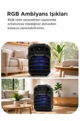 Bluetooth Hoparlör Rgb Işıklı Parti Speaker GTS-1397 Siyah