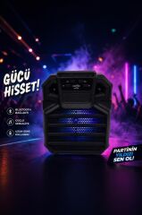 Bluetooth Hoparlör Rgb Işıklı Parti Speaker GTS-1397 Siyah