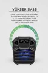 Bluetooth Hoparlör Rgb Işıklı Parti Speaker GTS-1397 Siyah