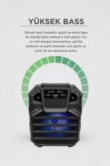 Torima Bluetooth Hoparlör Rgb Işıklı Parti Speaker GTS-1397 Siyah