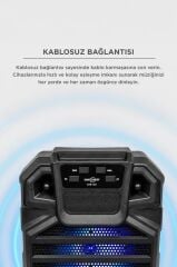 Bluetooth Hoparlör Rgb Işıklı Parti Speaker GTS-1397 Siyah