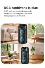 Bluetooth Hoparlör Rgb Işıklı 3 INC Taşınabilir Parti Speaker GTS-1558 Siyah