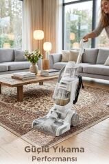 Halı ve Koltuk Yıkama Temizleme Leke Çıkartma Makinesi 800W DHY1000 Beyaz