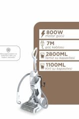 Halı ve Koltuk Yıkama Temizleme Leke Çıkartma Makinesi 800W DHY1000 Beyaz