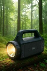 Torima KTS-2031 Dış Mekan 3 inç Güneş Enerjili El Feneri RGB Kablosuz Bluetooth Hoparlör