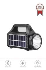 Torima KTS-2031 Dış Mekan 3 inç Güneş Enerjili El Feneri RGB Kablosuz Bluetooth Hoparlör