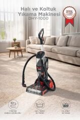 Halı ve Koltuk Yıkama Temizleme Leke Çıkartma Makinesi 800W DHY1000 Siyah