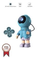 Astronot Projektör Star Gökyüzü Kumandalı Aydınlatma Gece Lambası LW37 Mavi