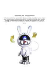 Astronot Projektör Galaxy Star Kumandalı Samanyolu Aydınlatma Gece Lambası LW39 Beyaz