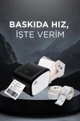 Termal Yazıcı Adisyon Fiş Barkod Etiket Pazaryerleri Uyumlu TLP-423X Siyah