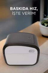 Termal Yazıcı Adisyon Fiş Barkod Etiket Pazaryerleri Uyumlu TLP-423X Siyah