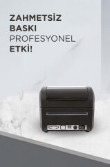 Termal Yazıcı Adisyon Fiş Barkod Etiket Pazaryerleri Uyumlu TLP-423X Siyah
