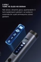 Şarjlı Hassas Tornavida Seti 60 Parça Type C Şarjlı Led Işıklı Mıknatıslı Alüminyum Kasa TTS03 Siyah