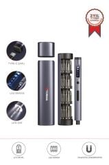 Torima TTS-03 60 Parça Şarjlı Hassas Tornavida Seti – Led Işıklı, Mıknatıslı Alüminyum Kasa, Type-c