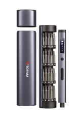 Şarjlı Hassas Tornavida Seti 60 Parça Type C Şarjlı Led Işıklı Mıknatıslı Alüminyum Kasa TTS03 Siyah