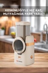 Otomatik Rende Doğrayıcı Dilimleme Makinesi 5IN1 TFS01 Krem