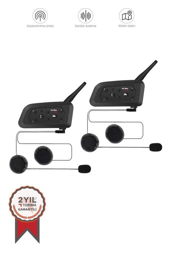 Motosiklet Helmet İnterkom Bluetooth 2li Kask Kulaklığı Ejeas Double V6PRO+