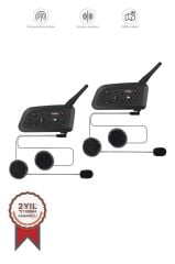 Motosiklet Helmet İnterkom Bluetooth 2li Kask Kulaklığı Ejeas Double V6PRO+