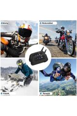 Motosiklet Helmet İnterkom Bluetooth 2li Kask Kulaklığı Ejeas Double V6PRO+