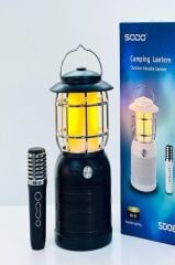 Torima SD08 Siyah Mikrofonlu Bluetooth Hoparlör Nostalji Fener Speaker