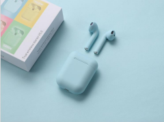 Bluetooth Kulaklık Stereo Kulak İçi Kablosuz Kulaklık Pop Up i12 Inpods Mat Mavi