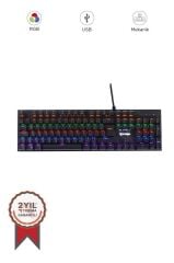 Oyuncu Klavyesi Rgb Işıklı Mekanik Blue Switch Kablolu Klavye TK05 Siyah