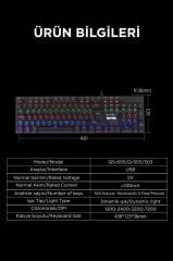 TK-05 Kablolu Mekanik Blue Switch Rgb Işıklı Gaming Klavye Siyah