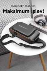 Omuz Çantası Şifreli Usb Şarjlı Günlük Çanta 88039 Siyah