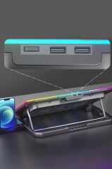 Laptop Soğutucu Ayarlanabilir Rgb Dizüstü Bilgisayar Soğutma Fanı CF04 Siyah