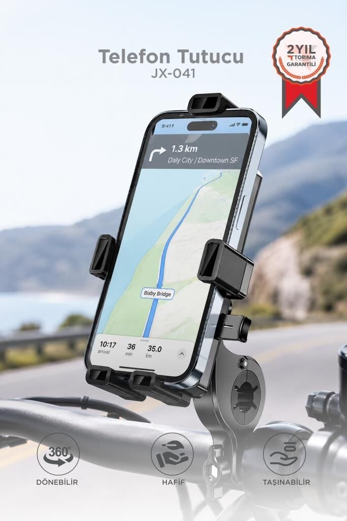 Telefon Tutucu Bisiklet Araç İçi Oto Aksesuarları JX041 Siyah