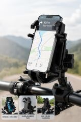 Telefon Tutucu Motorbisiklet Bisiklet Oto Aksesuarları JX042 Siyah