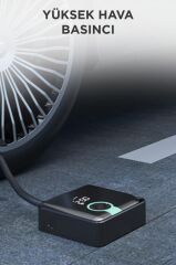 Torima ZC-001 Taşınabilir Akıllı Dijital Ekranlı Araç Hava Kompresörü Siyah