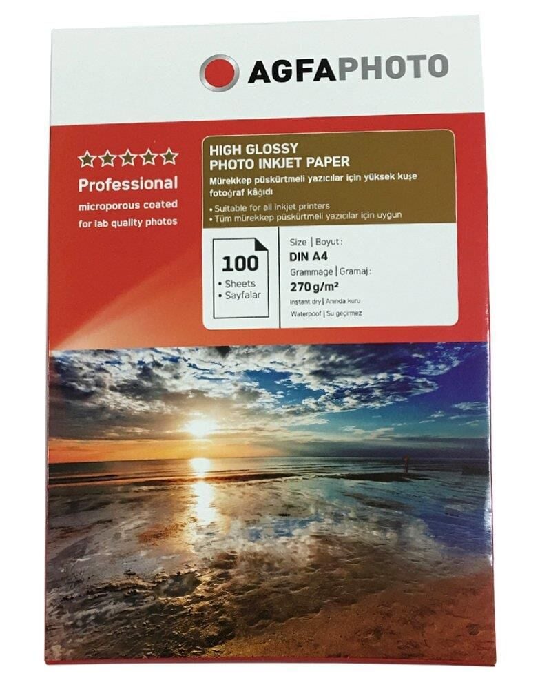 Agfa Photo A4 270gr 100'lü Parlak İnkjet Kağıt
