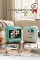 Dijital Fotoğraf Makineleri Çocuk Termal Resim Kağıt Baskılı Yazıcı Kamera Video Makinesi CMR15 Yeşil