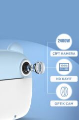 Dijital Fotoğraf Makinesi Çocuk Termal Resim Kağıt Baskılı Yazıcı Kamera Makinesi CMR14 Mavi