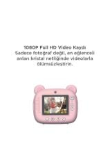 Dijital Fotoğraf Makinesi Çocuk Termal Resim Kağıt Baskılı Yazıcı Kamera Makinesi CMR14 Pembe