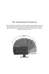 Projeksiyon Cihazı Taşınabilir Ev Sinema 4K 1080P Android Akıllı Projektör HY320 Siyah