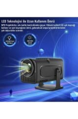 Projeksiyon Cihazı Taşınabilir Ev Sinema 4K 1080P Android Akıllı Projektör HY320 Siyah